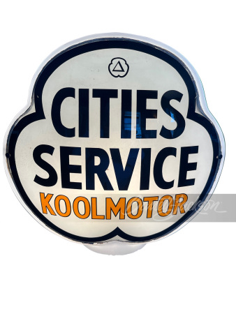 CIRCA EARLY 1930S CITIES SERVICE KOOL MOTOR GAS PUMP GLOBE