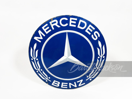 CIRCA 1950S MERCEDES-BENZ PORCELAIN SIGN