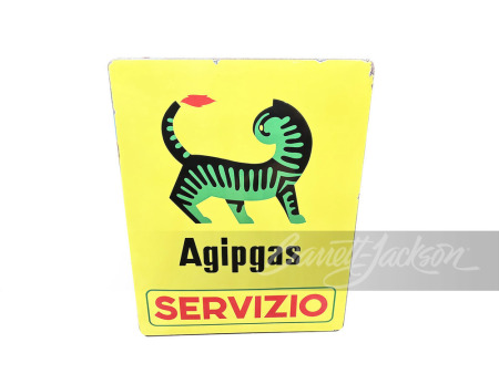 1950S-60S ITALIAN AGIPGAS SERVIZIO PORCELAIN SIGN