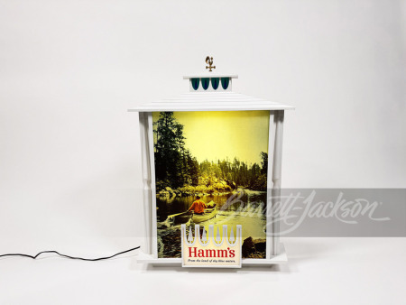 1960S HAMM'S BEER WHITE CHALET LIGHT-UP SIGN