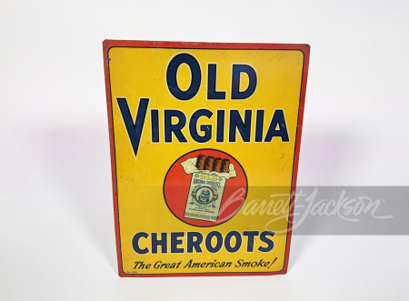 1920S-30S OLD VIRGINIA CHEROOTS CIGARS TIN SIGN