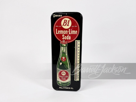 1940 B-1 LEMON-LIME SODA TIN THERMOMETER