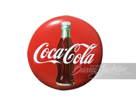 1950S COCA-COLA PORCELAIN BUTTON SIGN