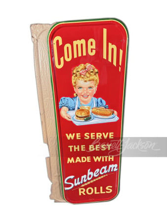 1952 SUNBEAM ROLLS "COME IN" TIN SIGN