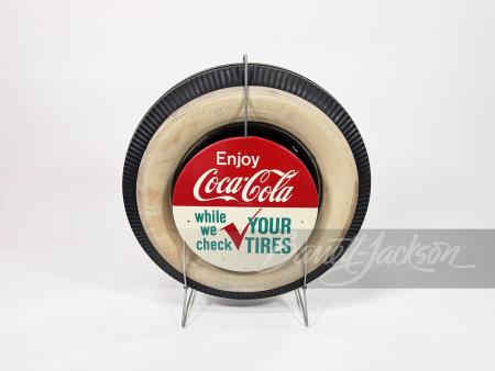 LATE 1950S-EARLY '60S COCA-COLA TIN TIRE HOLDER