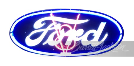 1930S FORD V-8 NEON PORCELAIN SIGN