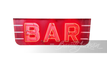 1940S "BAR" NEON PORCELAIN SIGN