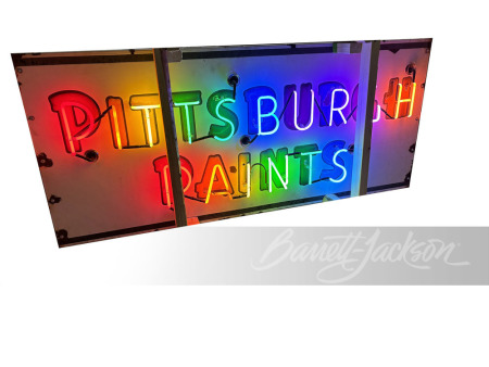 1950S PITTSBURGH PAINTS NEON PORCELAIN SIGN