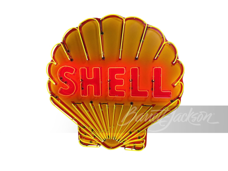 LATE 1950S SHELL OIL PORCELAIN WITH NEON SIGN