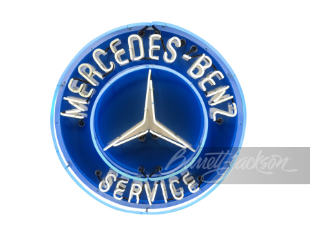 LATE 1950S MERCEDES-BENZ PORCELAIN SIGN WITH NEON