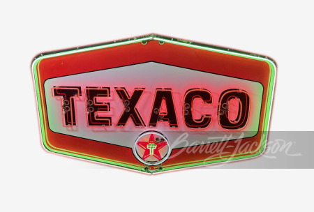 LATE 1950S-EARLY '60S TEXACO OIL PORCELAIN WITH ANIMATED NEON SIGN