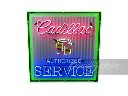 EARLY '60S CADILLAC AUTHORIZED SERVICE SIGN WITH NEON