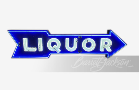 LARGE 1940S-50S "LIQUOR" NEON PORCELAIN SIGN