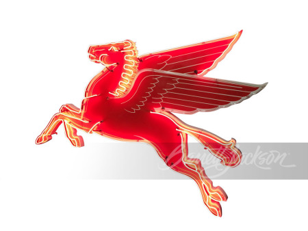 1961 MOBIL OIL NEON PORCELAIN PEGASUS SIGN