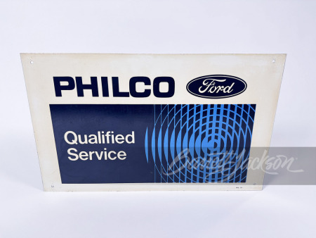 LATE 1960S FORD PHILCO RADIO TIN SIGN