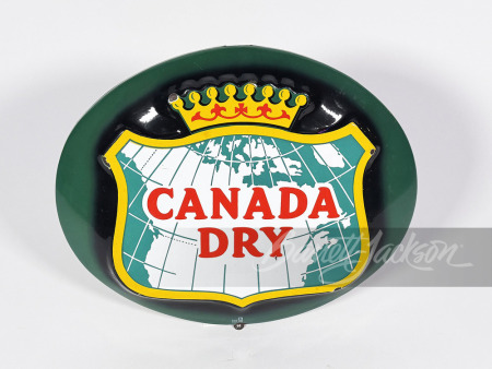 1960S CANADA DRY PORCELAIN BUTTON SIGN