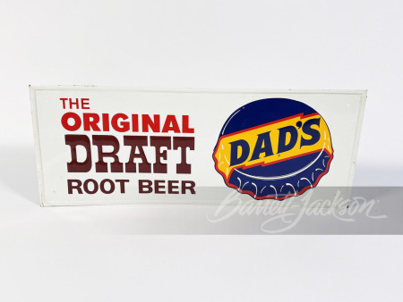 1960S DAD'S ROOT BEER EMBOSSED TIN SIGN