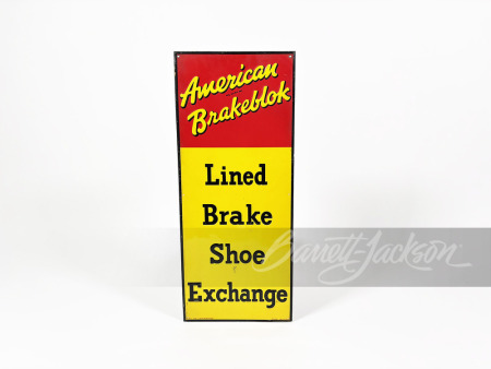 1950S AMERICAN BRAKEBLOK EMBOSSED TIN SIGN