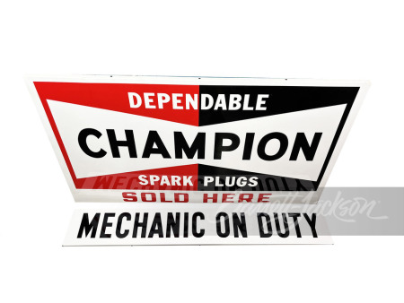 LARGE 1960S CHAMPION SPARK PLUGS SIGN