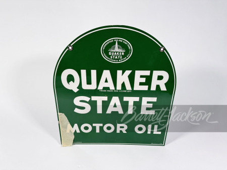 VINTAGE QUAKER STATE MOTOR OIL TIN SIGN