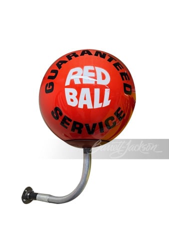 1960S RED BALL GUARANTEED SERVICE LIGHT-UP SIGN