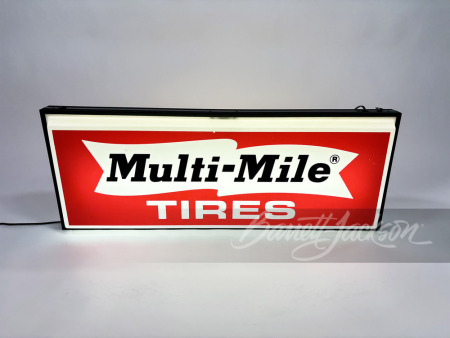 CIRCA 1970S MULTI-MILE TIRES LIGHT-UP SIGN