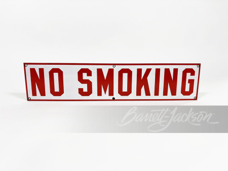 1950S "NO SMOKING" PORCELAIN SIGN