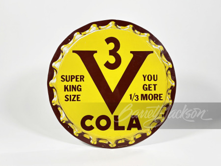 1950S V-3 COLA TIN SIGN