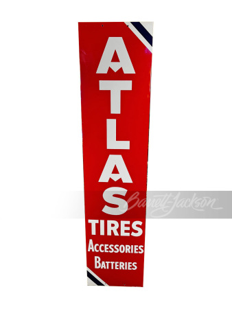 1961 STANDARD OIL ATLAS TIRES TIN SIGN