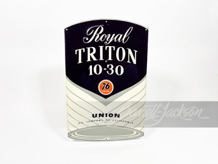 LATE 1950S-EARLY '60S UNION 76 ROYAL TRITON TIN SIGN