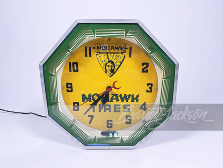 1940S MOHAWK TIRES NEON CLOCK