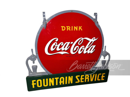 1930S COCA-COLA FOUNTAIN SERVICE PORCELAIN SIGN