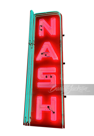 LARGE 1950S NASH AUTOMOBILES NEON PORCELAIN SIGN