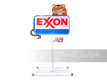 1960S EXXON OIL PORCELAIN POLE SIGN.