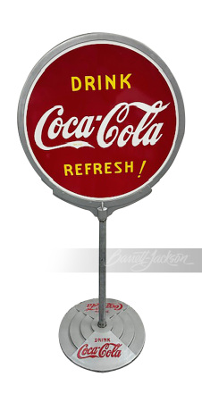 1950S COCA-COLA PORCELAIN CURB SIGN