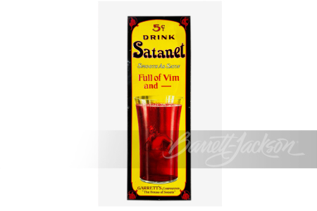 SATANET SODA TIN LITHO SIGN