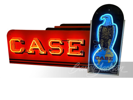 1940S CASE TRACTOR NEON PORCELAIN SIGN