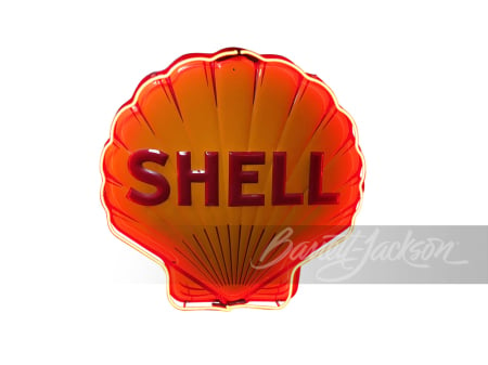 1930S-40S SHELL OIL NEON PORCELAIN SIGN