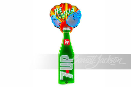 LARGE 1960S 7UP TIN SIGN WITH ANIMATED NEON