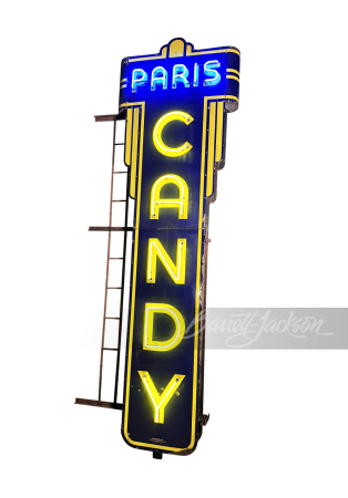 1930S PARIS CANDY NEON PORCELAIN SIGN