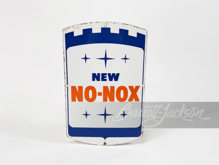 LATE 1950S-EARLY '60S GULF NO-NOX PORCELAIN PUMP PLATE SIGN