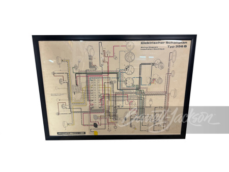 1960S PORSCHE 356B ELECTRIC SCHEMATIC POSTER