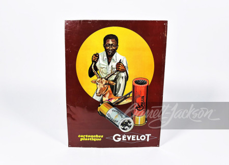 1960S GEVELOT AMMUNITION CARTRIDGES TIN SIGN