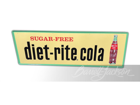 LATE 1950S-EARLY '60S DIET-RITE COLA EMBOSSED TIN SIGN