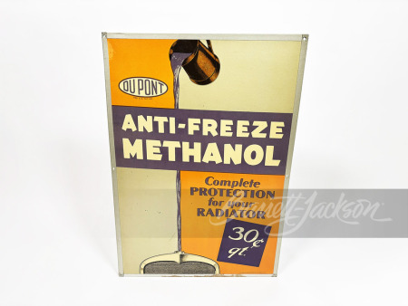 1920S DUPONT ANTI-FREEZE CARDBOARD DISPLAY SIGN