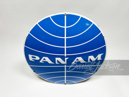 1950S PAN AM AIRLINES PORCELAIN SIGN