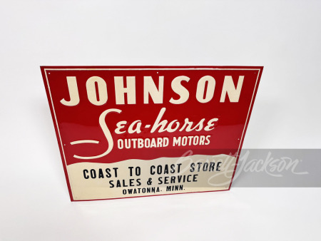 1950S JOHNSON SEA-HORSE OUTBOARD MOTORS TIN SIGN