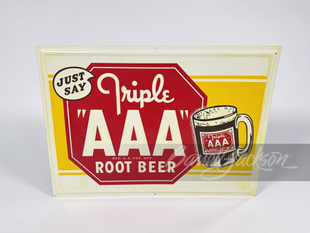 1948 AAA ROOT BEER TIN SIGN