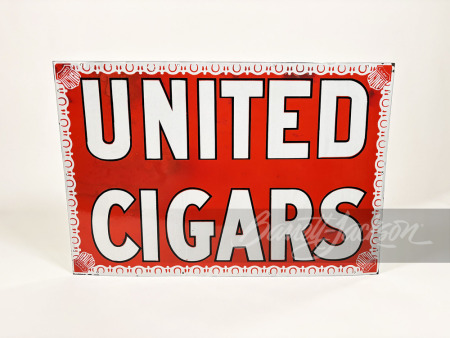 CIRCA 1910 UNITED CIGARS PORCELAIN SIGN