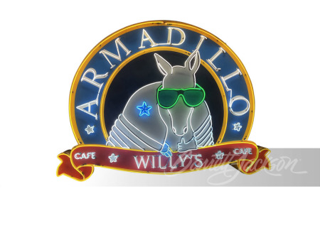 ARMADILLO WILLYS NEON TIN SIGN